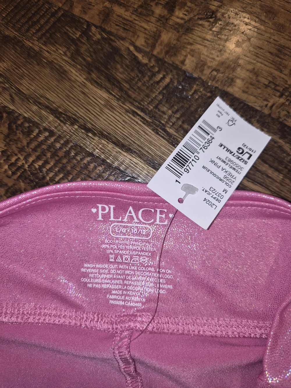 The Children's Place Girls Shiny Pink Girls' Leggings Sz 10